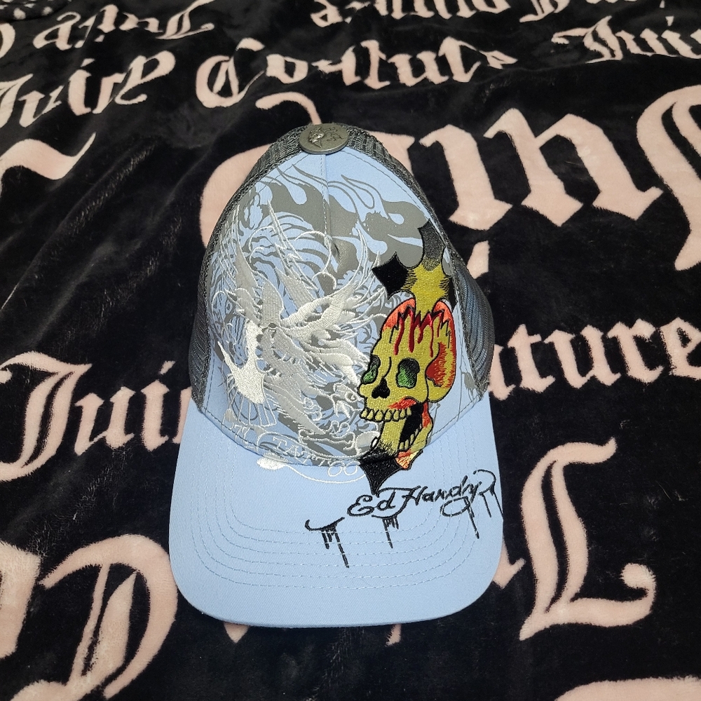 Ed Hardy Light Blue Hat